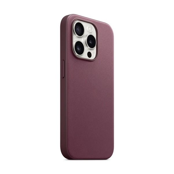 Asli Global iPhone 15 Pro Silky Fabric MagSafe Cover | Dark Red Asli Global iPhone 15 Pro Silky Fabric MagSafe Cover | Dark Red